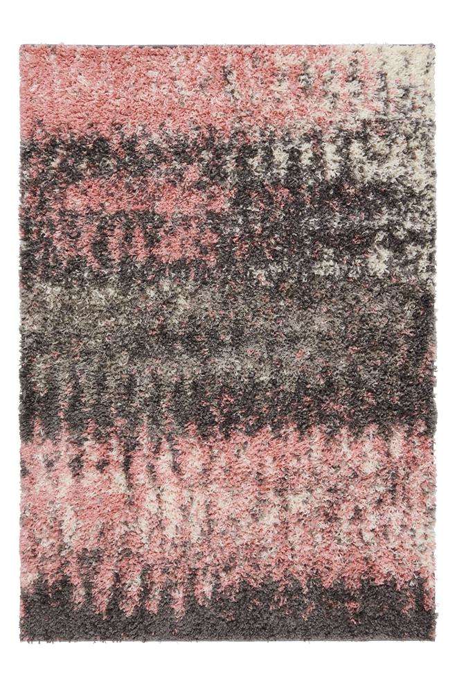 Blush Distressed Textured Shaggy Runner Rug