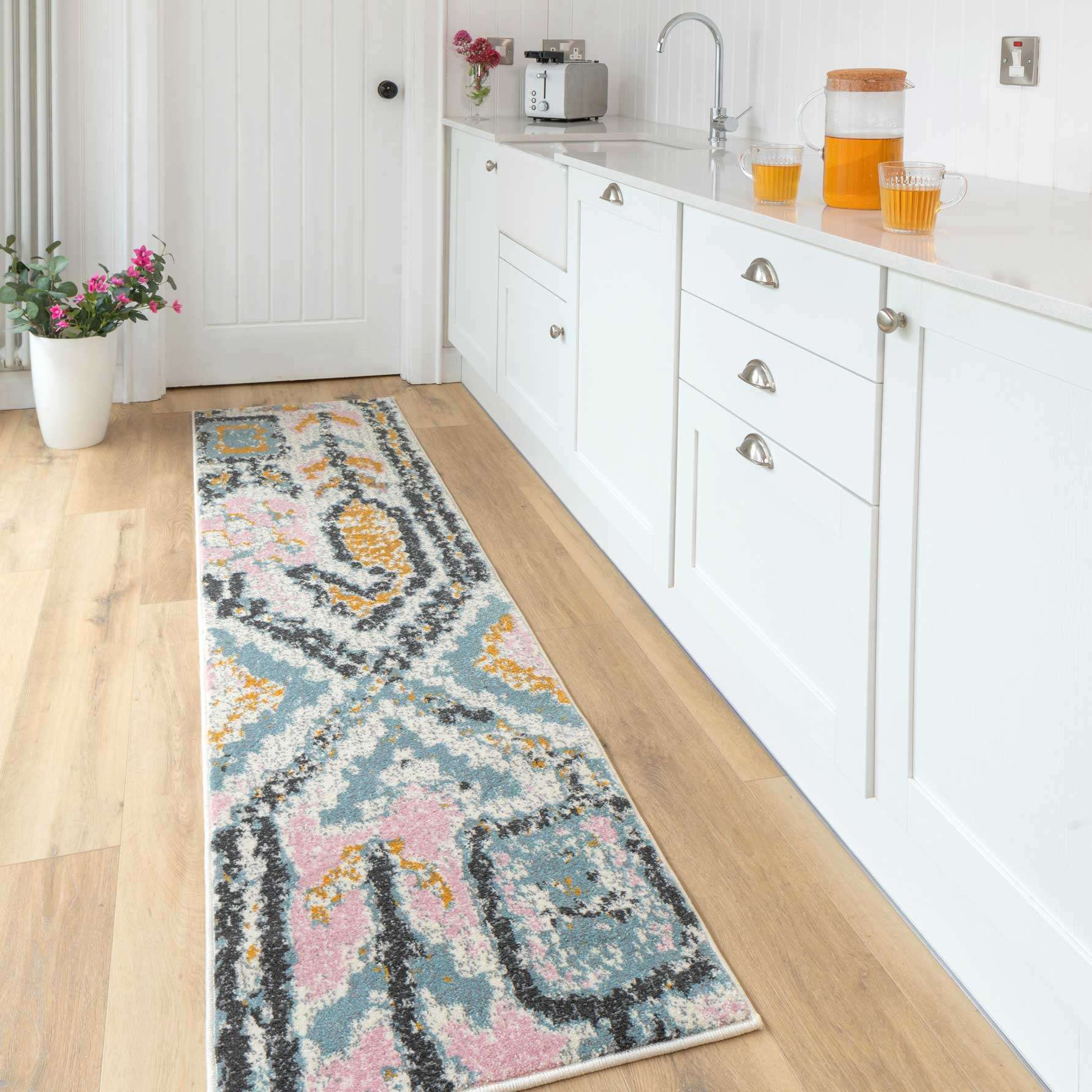 Pastel Tribal Print Area Room Rug