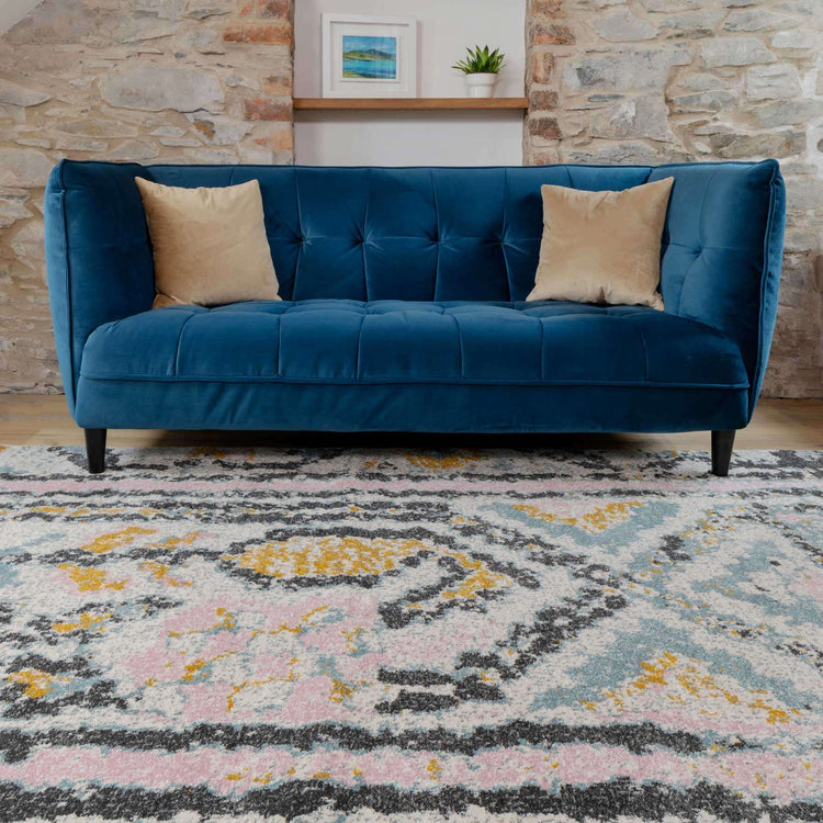 Pastel Tribal Print Area Room Rug