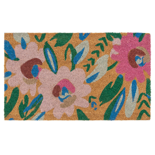 Colourful Floral Designer Doormat - Sadie Flowers
