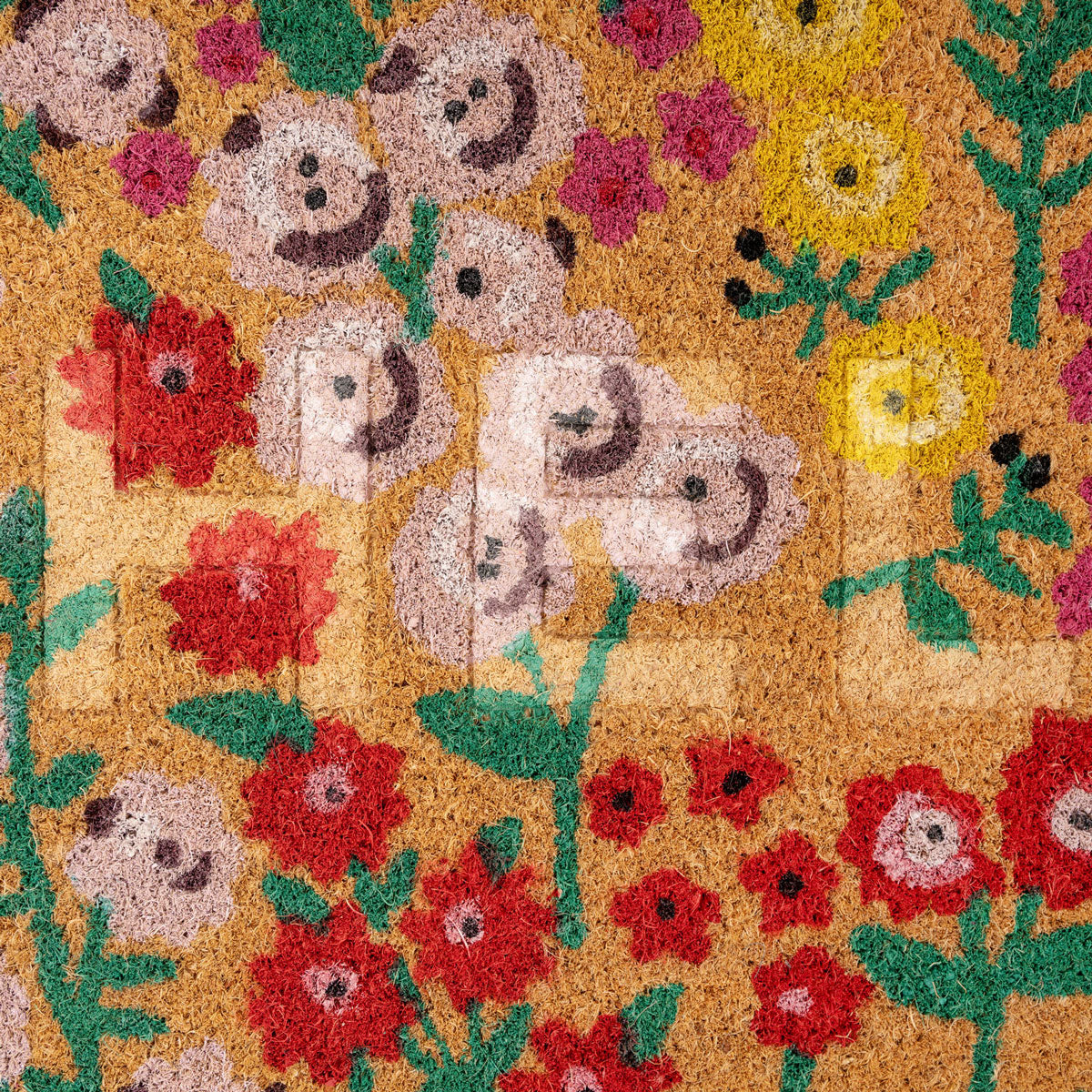 Bright Floral Hello Doormat Sadie Hello Kukoon Rugs Online