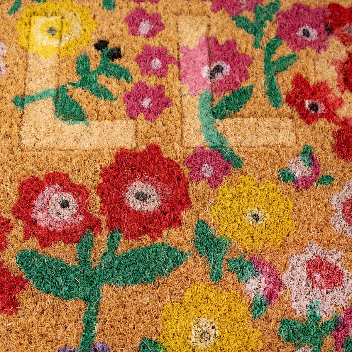 Bright Floral Hello Doormat - Sadie Hello