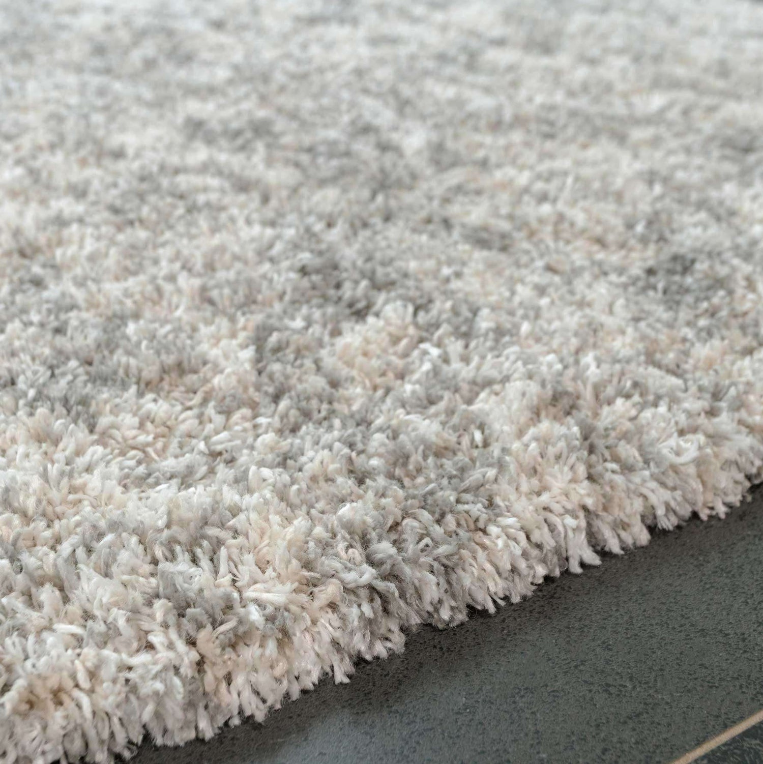 Soft Mottled Silver Shaggy Area Rug - Camberley | Living Room Rugs ...