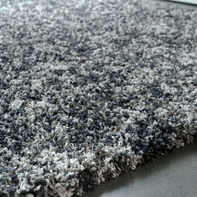 Soft Mottled Grey Shaggy Area Rug