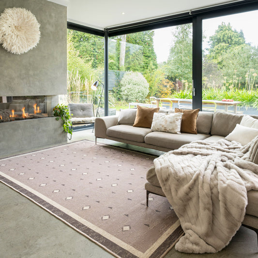 Washable Beige Berber Jute Style Rug - Lula