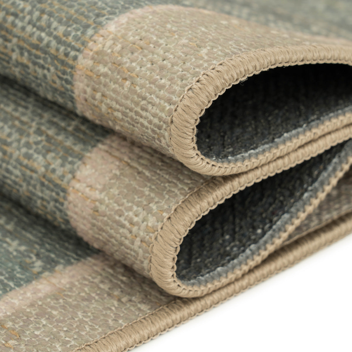 Washable Geo Blue Rug - Boone
