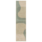 Washable Geo Blue Runner - Boone
