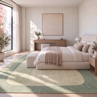 Washable Geo Blue Rug - Boone