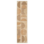 Washable Geo Beige Runner - Lola
