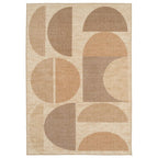 Washable Geo Beige Rug - Lola
