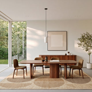 Washable Geo Beige Rug - Lola