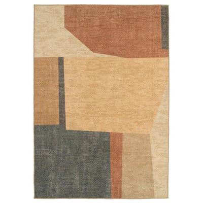 Washable Geo Beige Rug - Milo