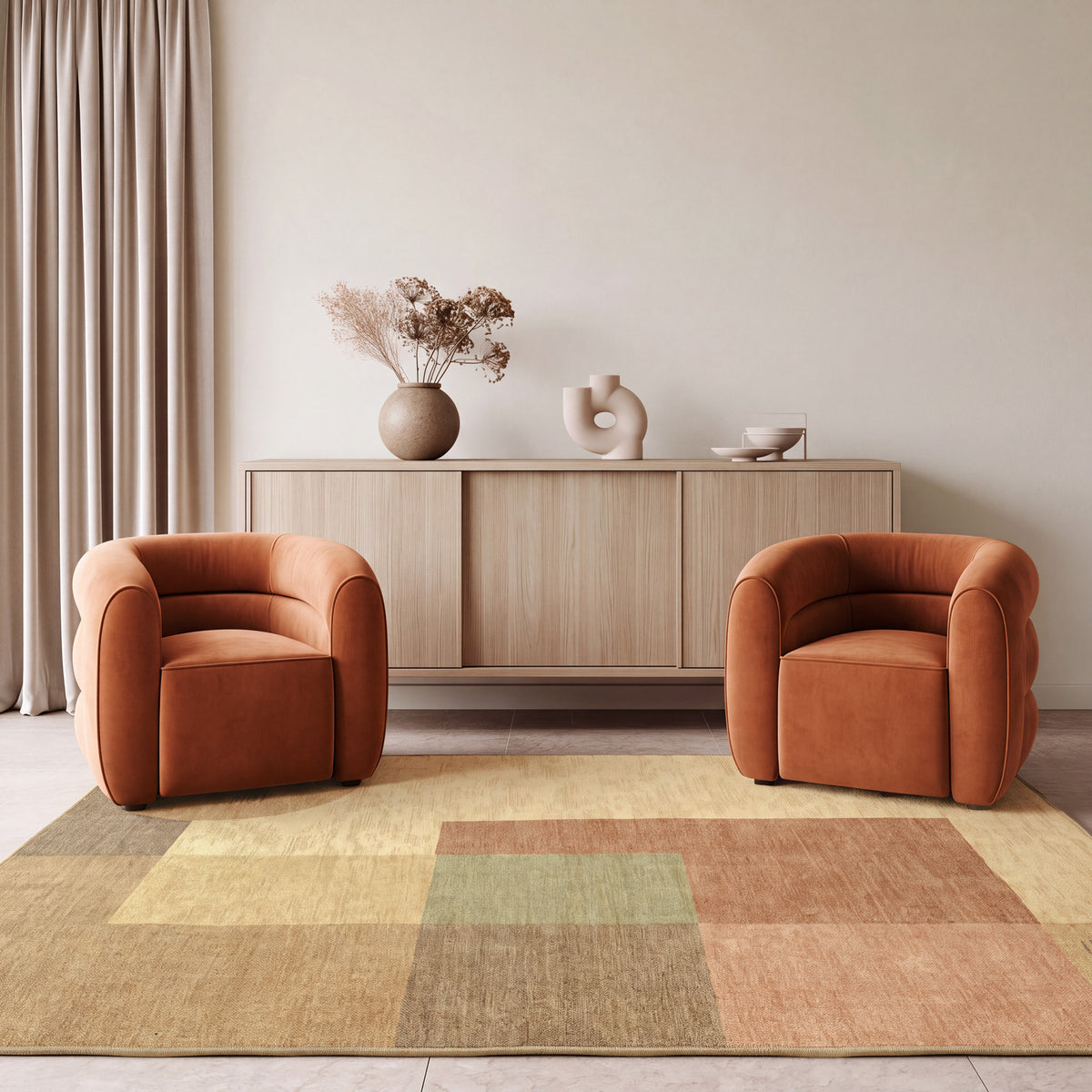Washable Geo Multicolour Rug - Otis