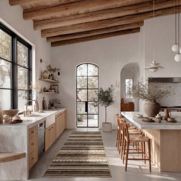 Washable Multi Berber Runner - Metz