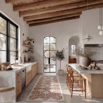 Washable Rustic Aztec Runner - Tor