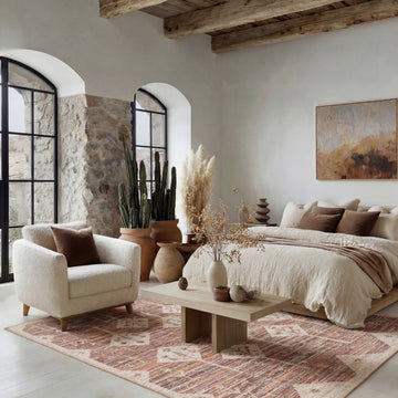 Washable Rustic Aztec Rug - Tor