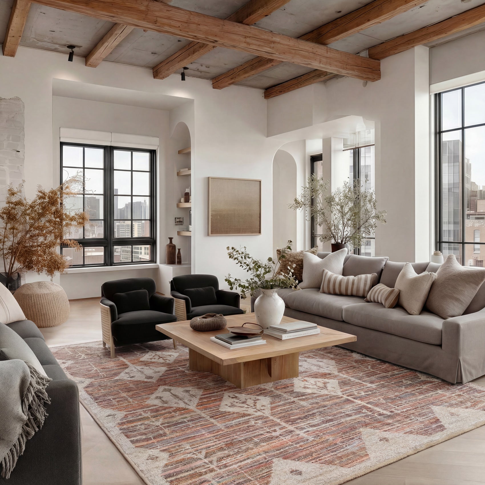 Washable Rustic Aztec Rug - Tor