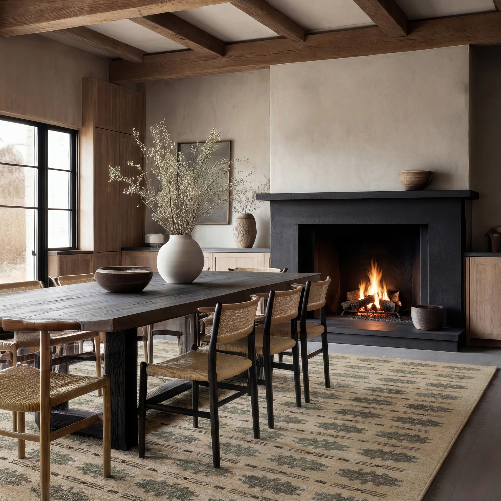 Washable Green Aztec Rug - Zev