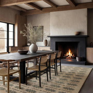 Washable Green Aztec Rug - Zev