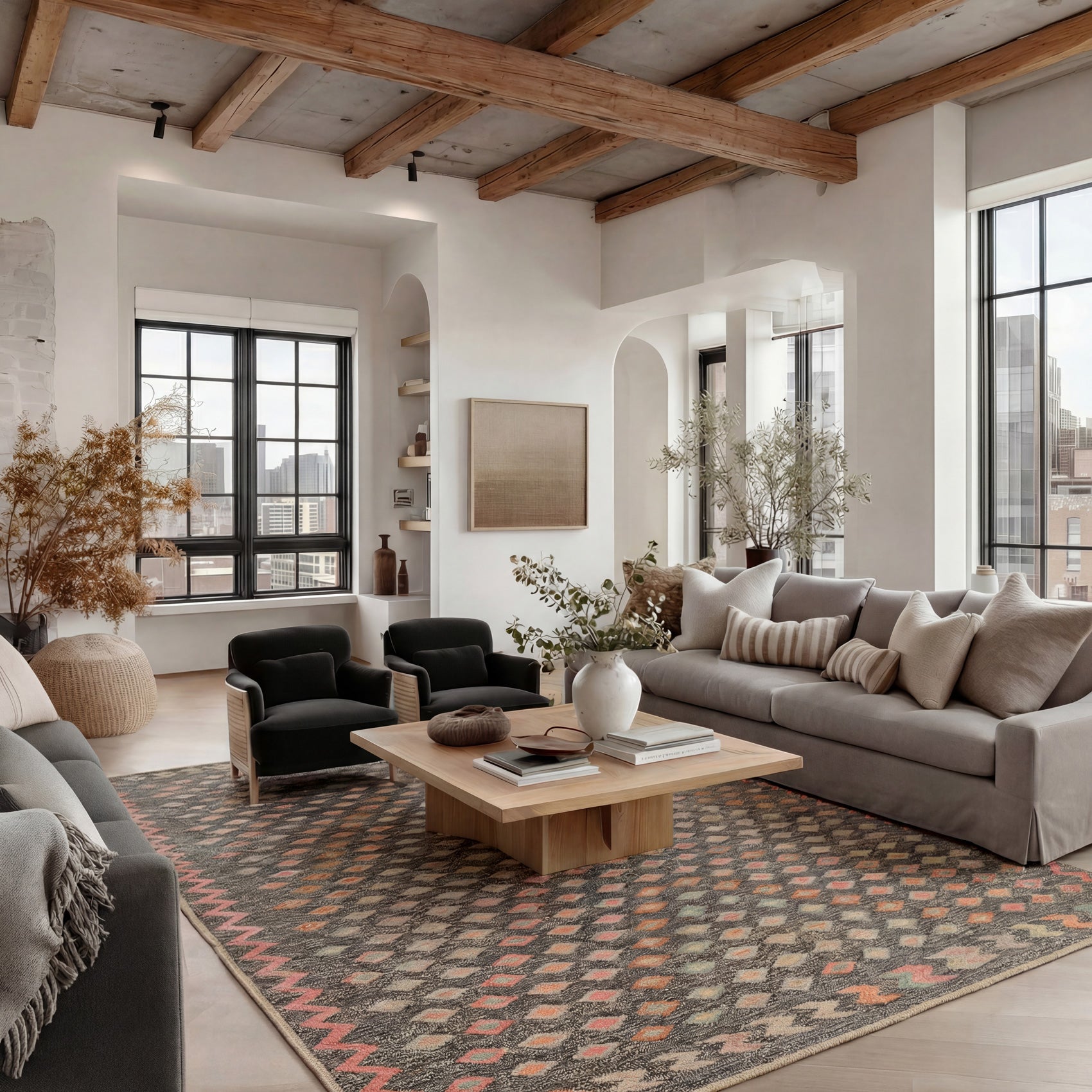 Washable Colourful Boho Rug - Razen