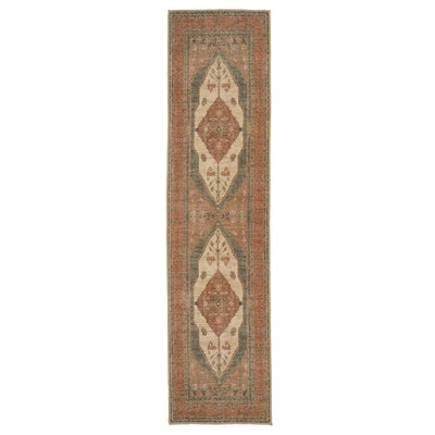 Washable Geo Red Runner - Hester