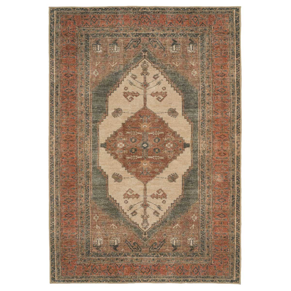 Washable Geo Multicolour Rug - Dilara