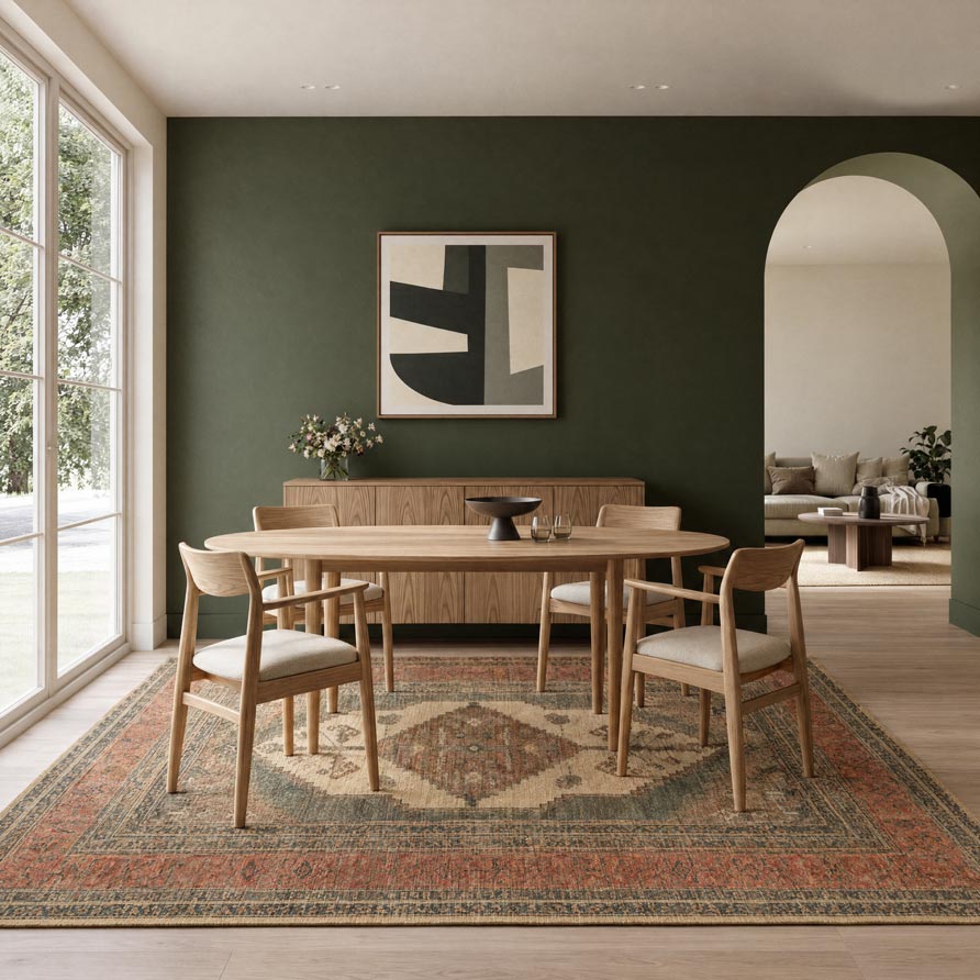 Washable Geo Multicolour Rug - Dilara