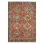 Washable Geo Red Rug - Hester