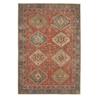 Washable Geo Red Rug - Hester
