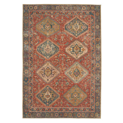 Washable Geo Red Rug - Hester