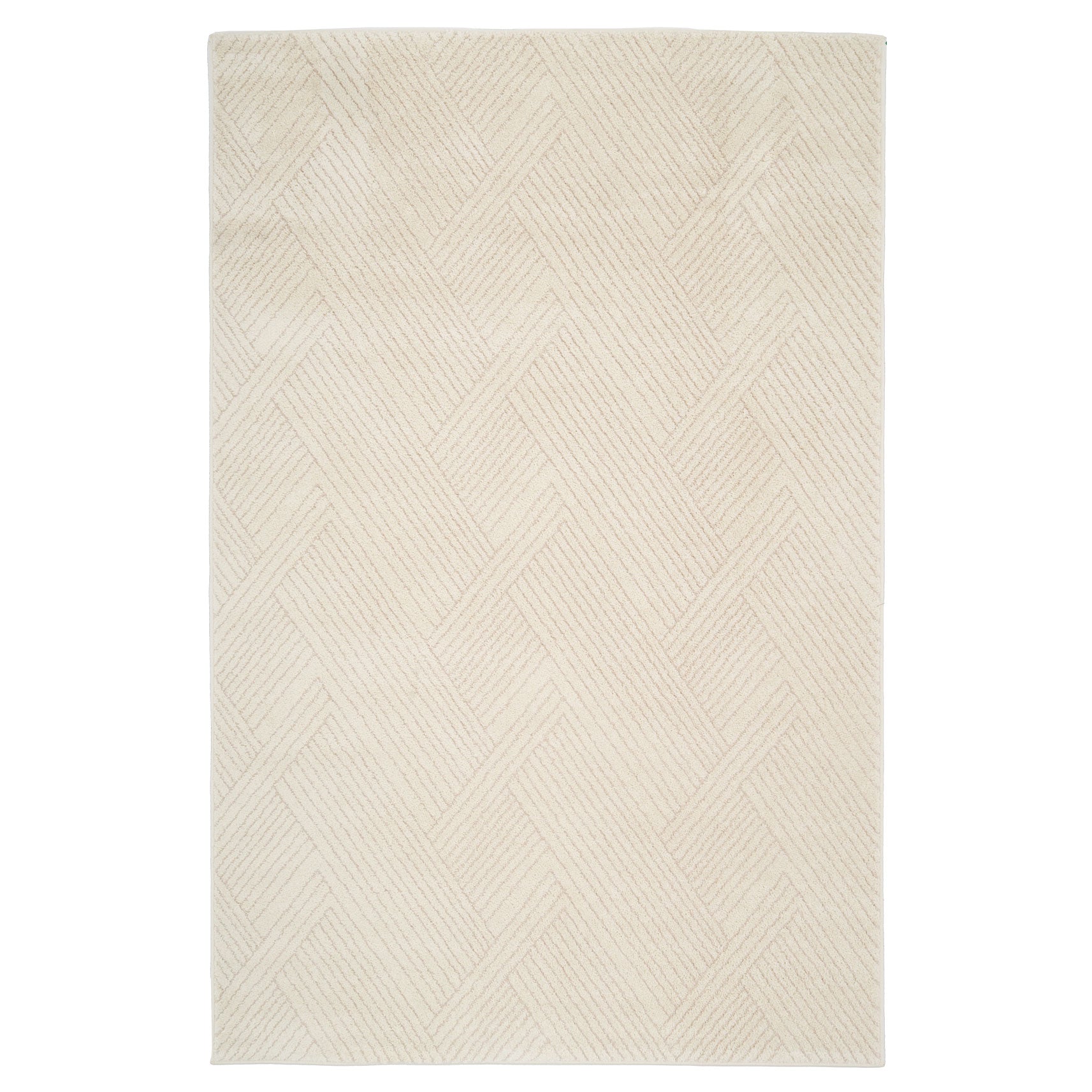 Cream Carved Area Rug - Affa