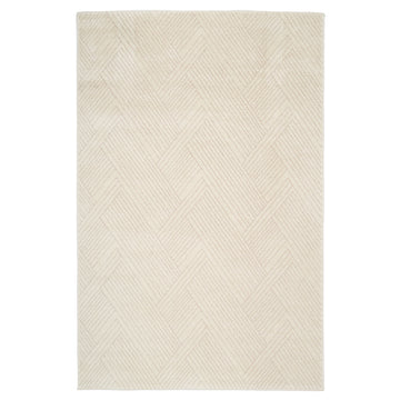 Cream Carved Area Rug - Affa