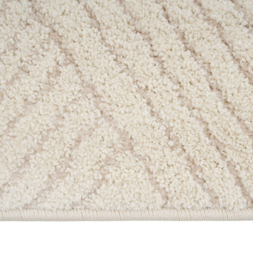 Cream Carved Area Rug - Affa