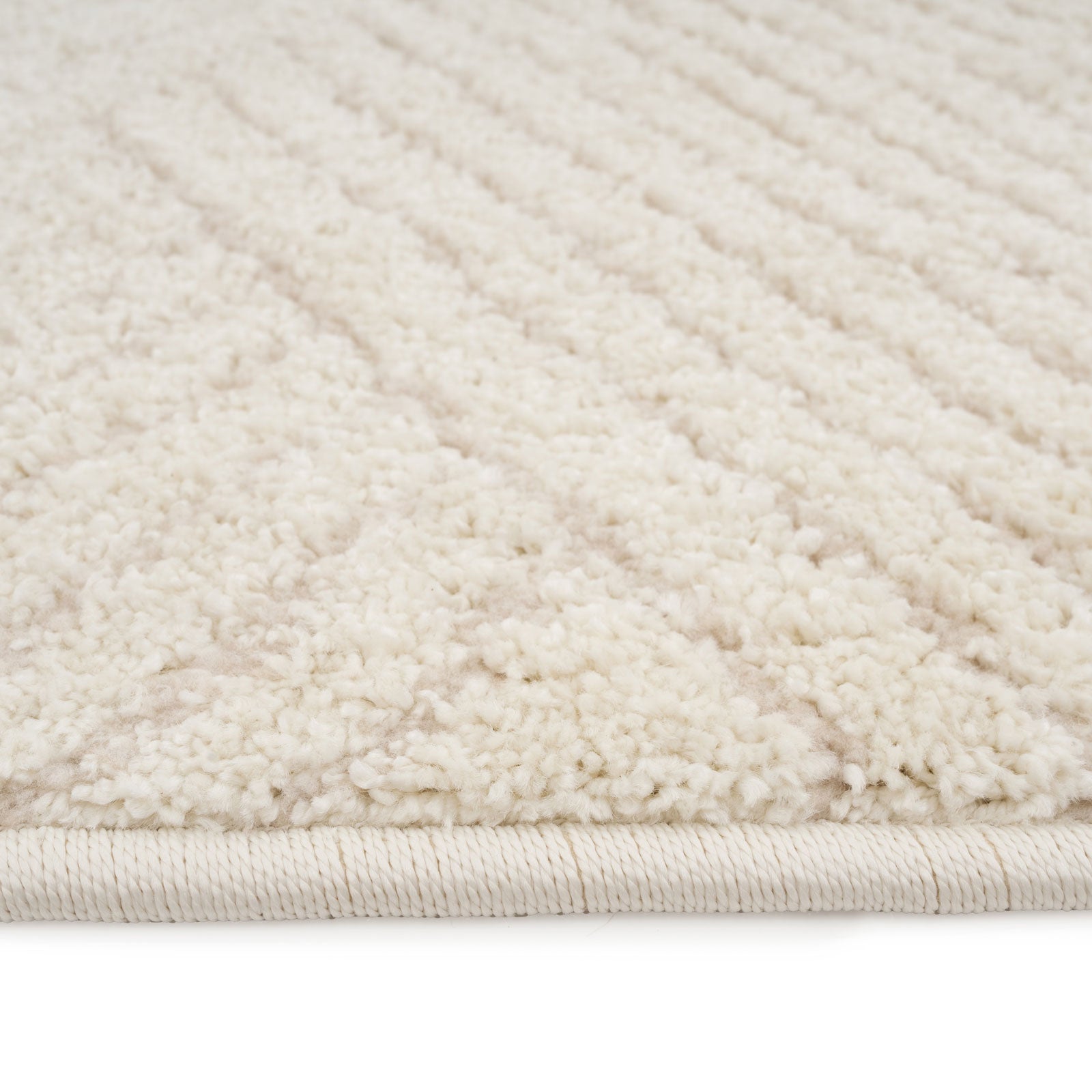 Cream Carved Area Rug - Affa