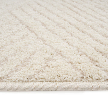 Cream Carved Area Rug - Affa