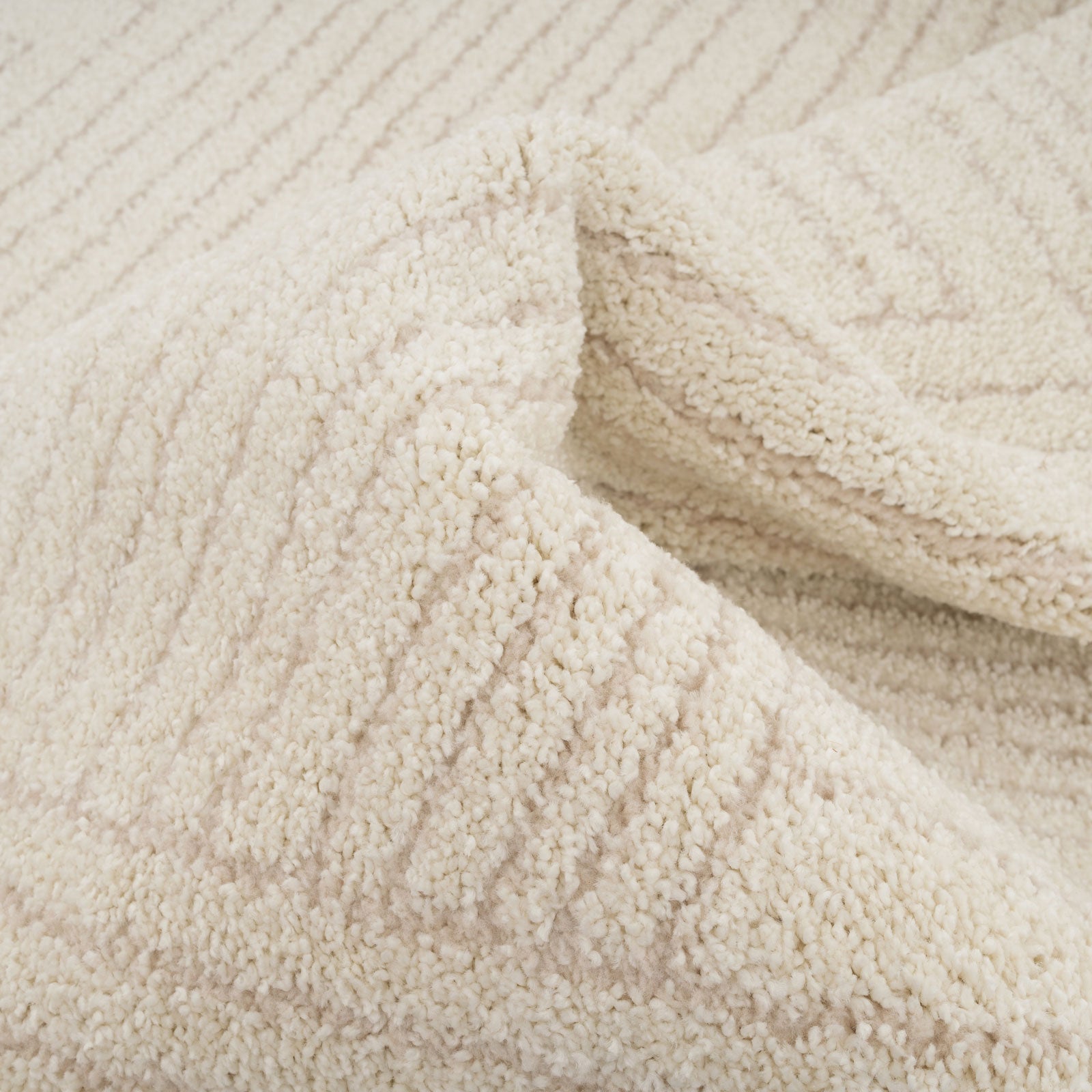 Cream Carved Area Rug - Affa