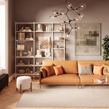 Cream Carved Area Rug - Affa