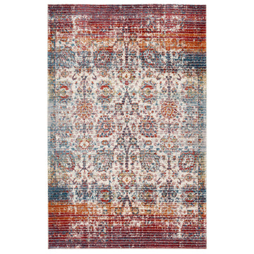 Carved Multicolour Area Rug - Florrie