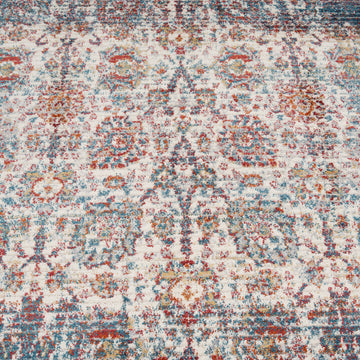 Carved Multicolour Area Rug - Florrie
