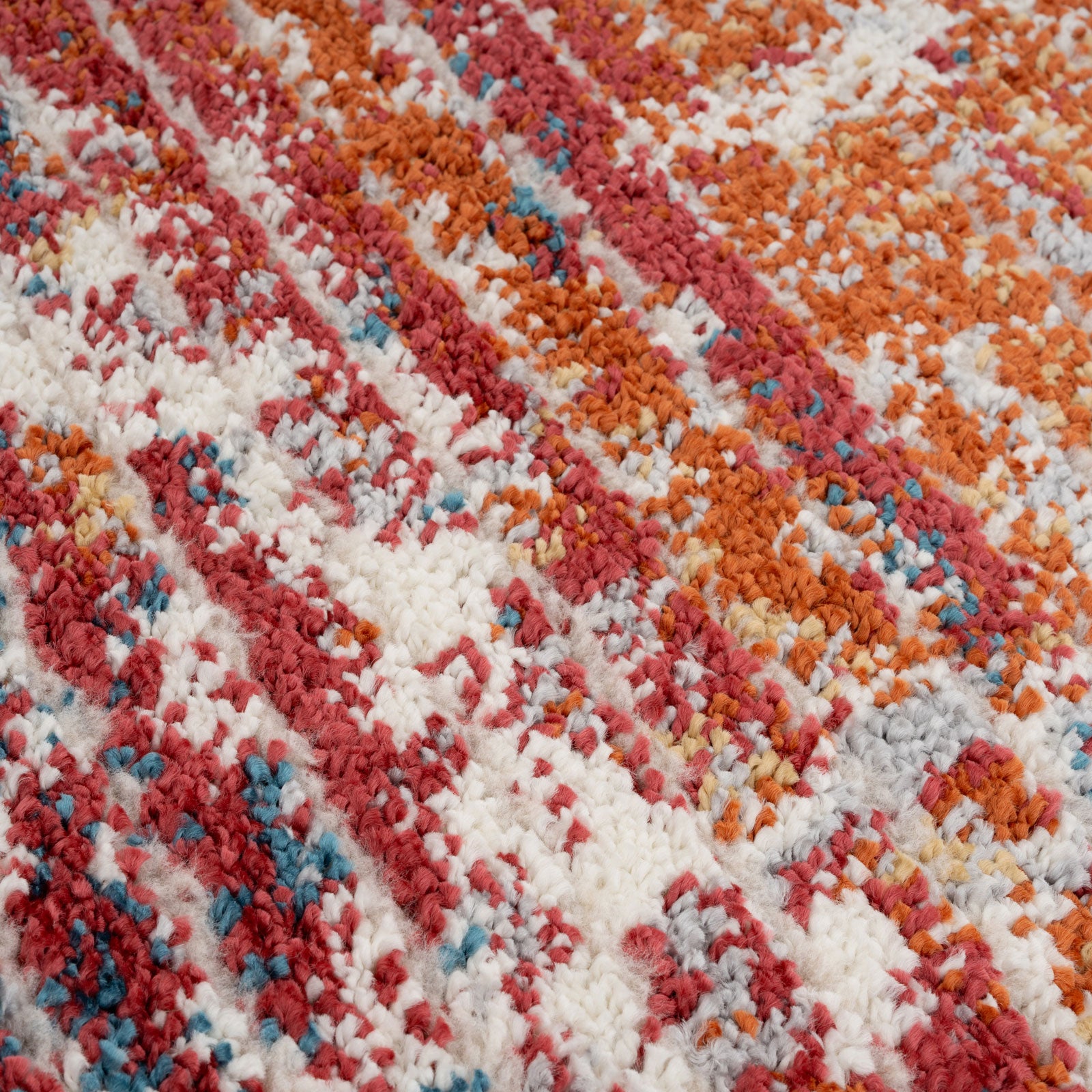 Carved Multicolour Area Rug - Florrie