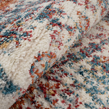 Carved Multicolour Area Rug - Florrie