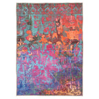 Soft Washable Multicolour Abstract Rug - Blazing