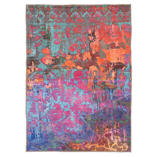 Soft Washable Multicolour Abstract Rug - Blazing