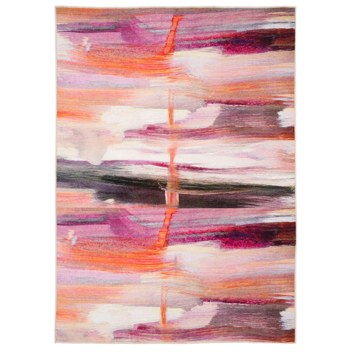 Abstract Pink Rug Soft Washable Pink Modern Art Rug - Festival | Living Room | Kukoon ...