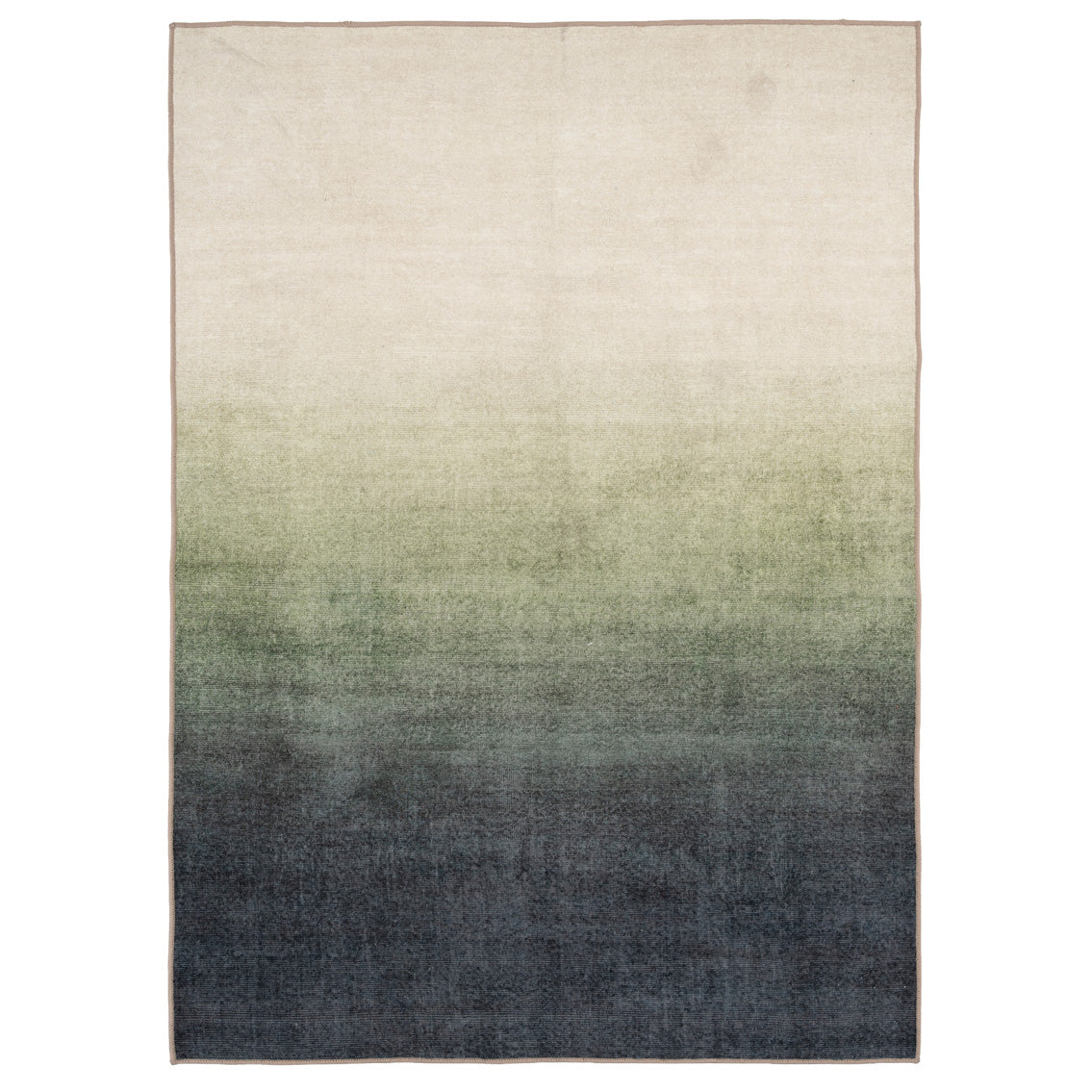 Soft Washable Green Ombre Rug - Gem