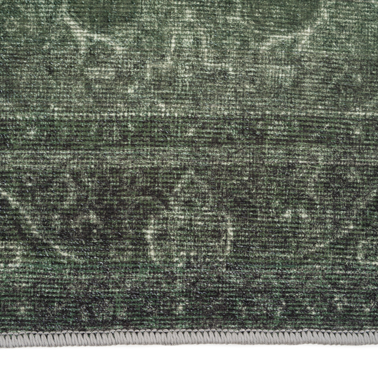 Soft Washable Green Medallion Rug - Maisie
