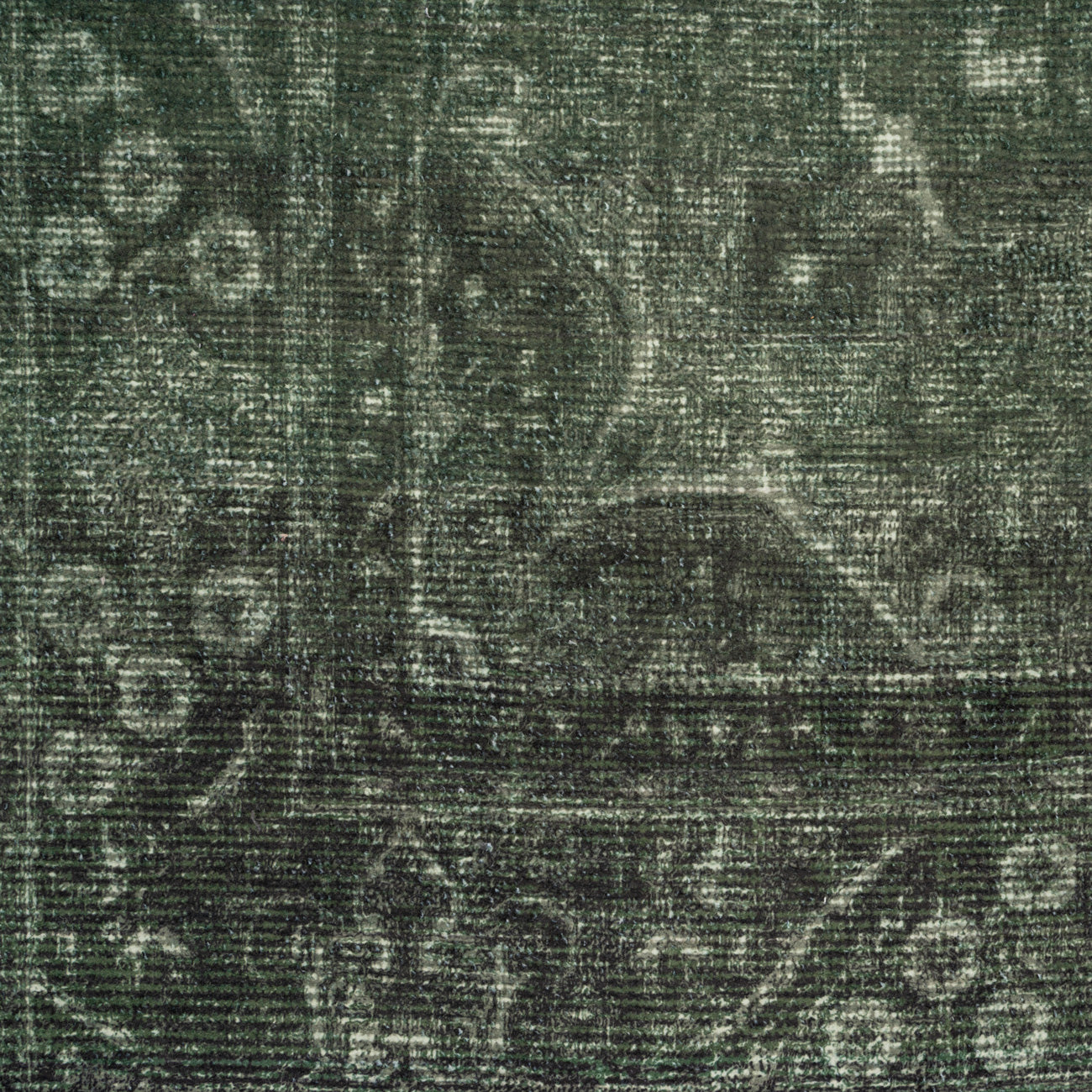 Soft Washable Green Medallion Rug - Maisie