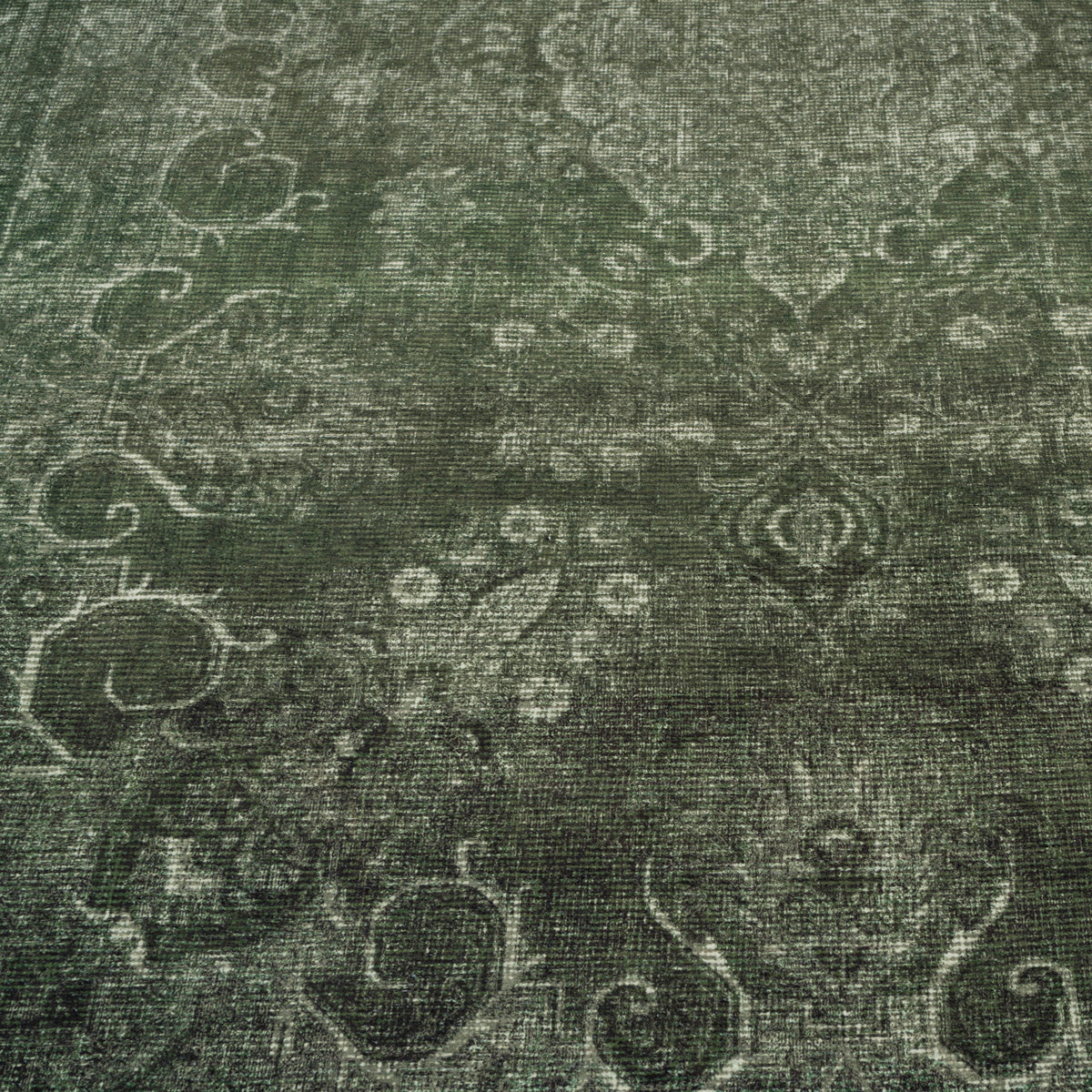 Soft Washable Green Medallion Runner - Maisie