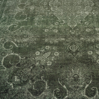 Soft Washable Green Medallion Runner - Maisie