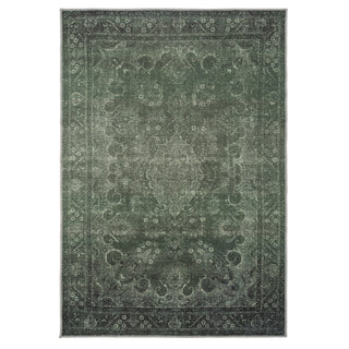 Soft Washable Green Medallion Rug - Maisie